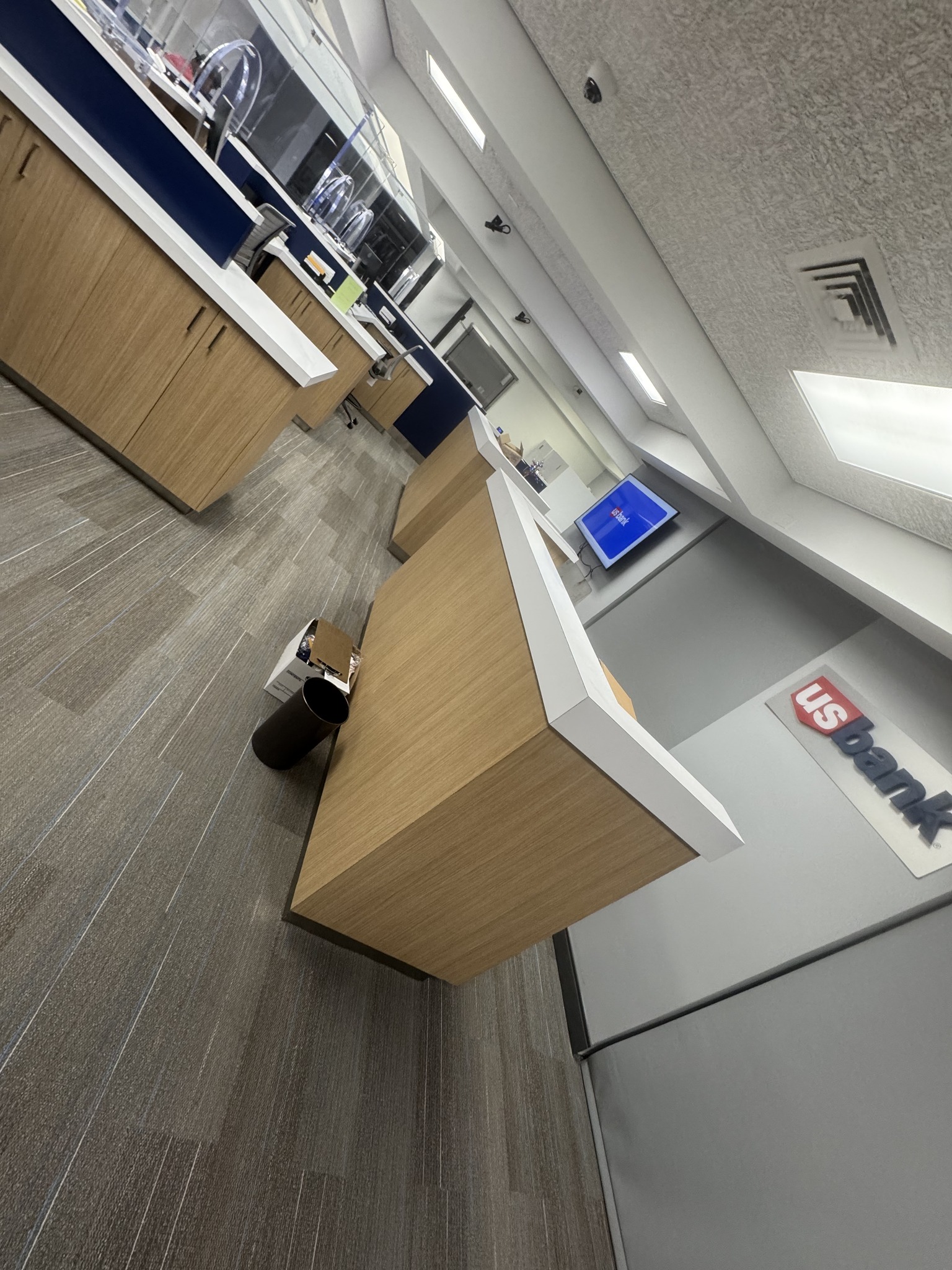 Counter installation in progress